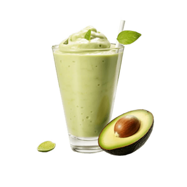 Jus d'avocat frappé au lait