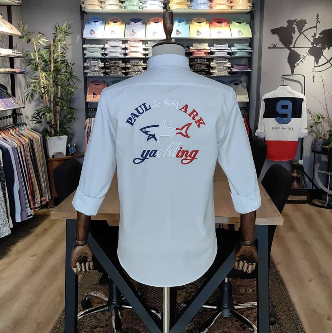 Chemise blanche à manches longues Paul & Shark